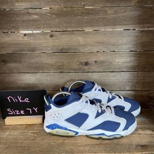 Childrens Kids Nike Jordan 6 Retro Low Seahawks Basketball Shoes Sneakers Size 7